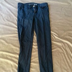 Navy American Eagle Super Stretch Sateen Jeans